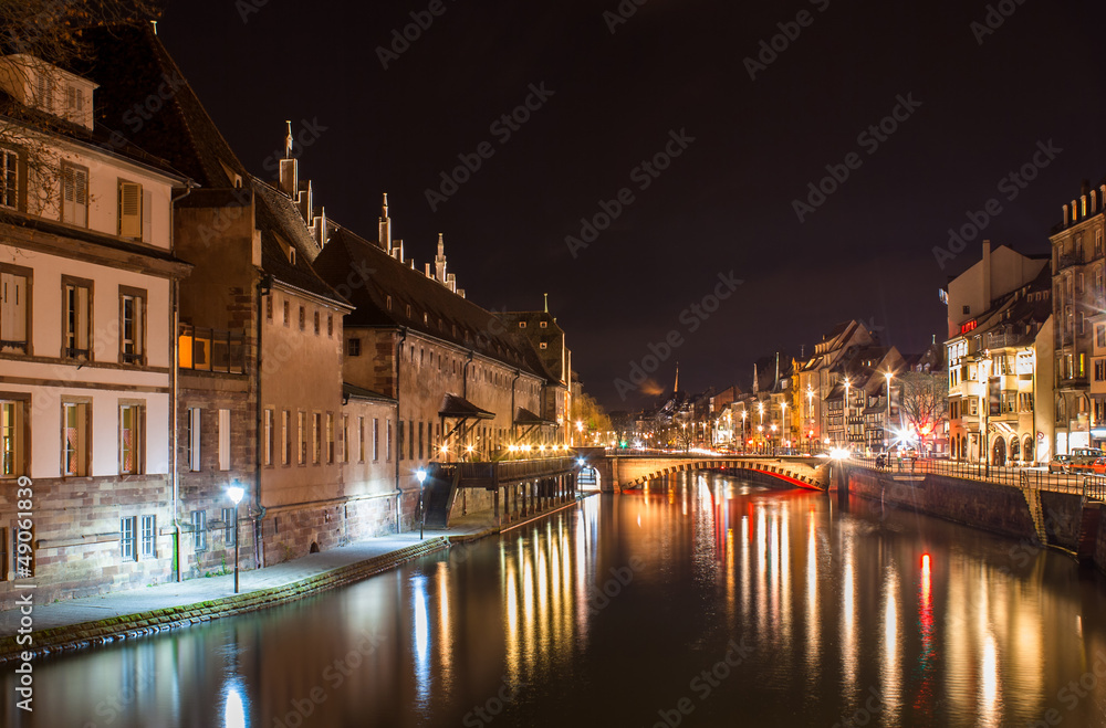Ill river in Strasbourg - Alsace, France