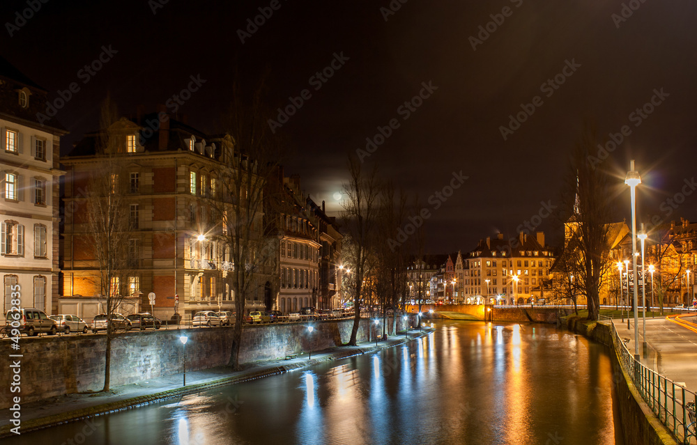 Ill river in Strasbourg - Alsace, France Ill river in Strasbourg - Alsace, France