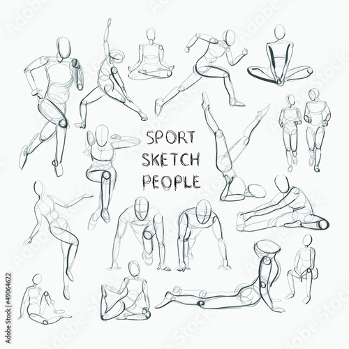 Sport sketch people