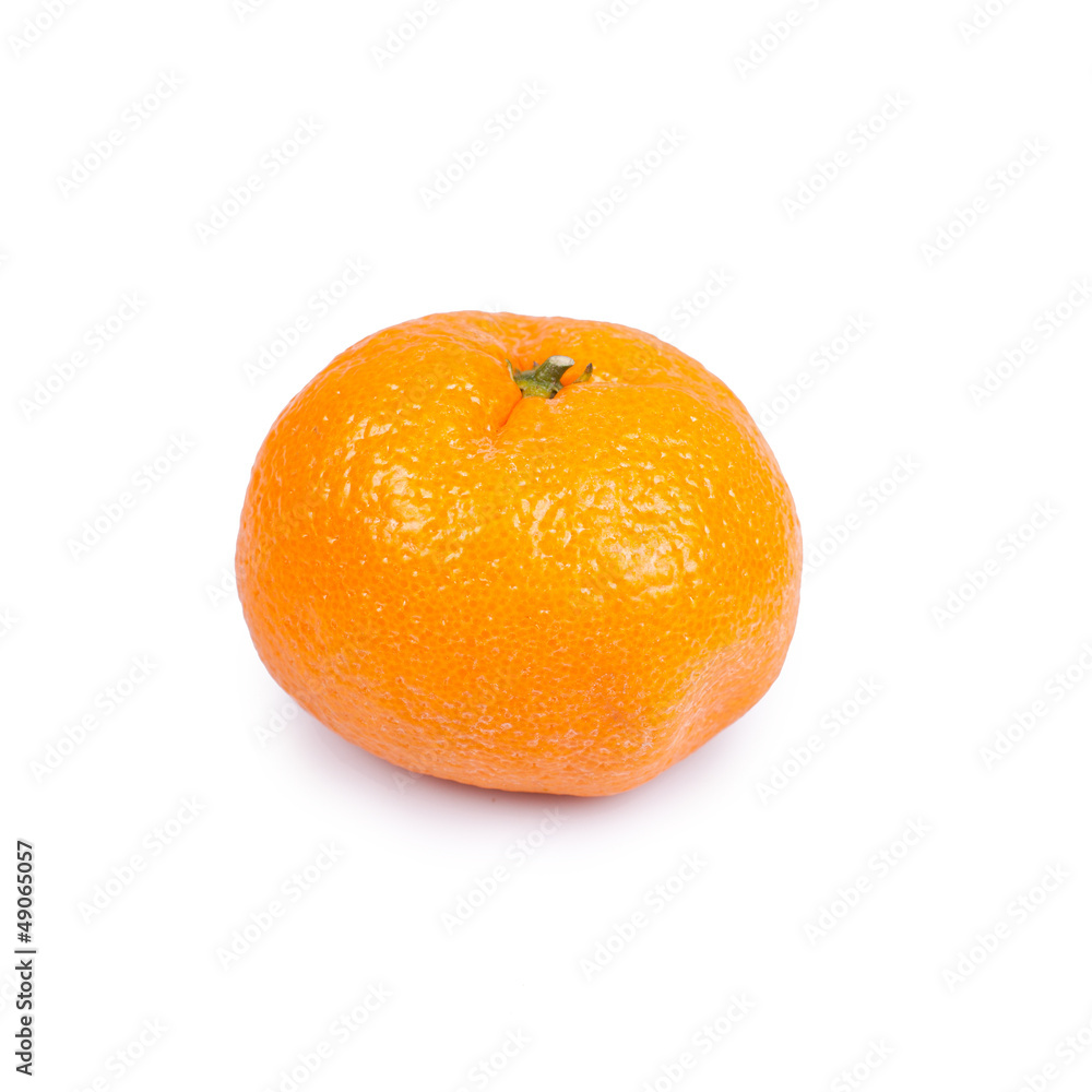 Ripe orange isolated on white background