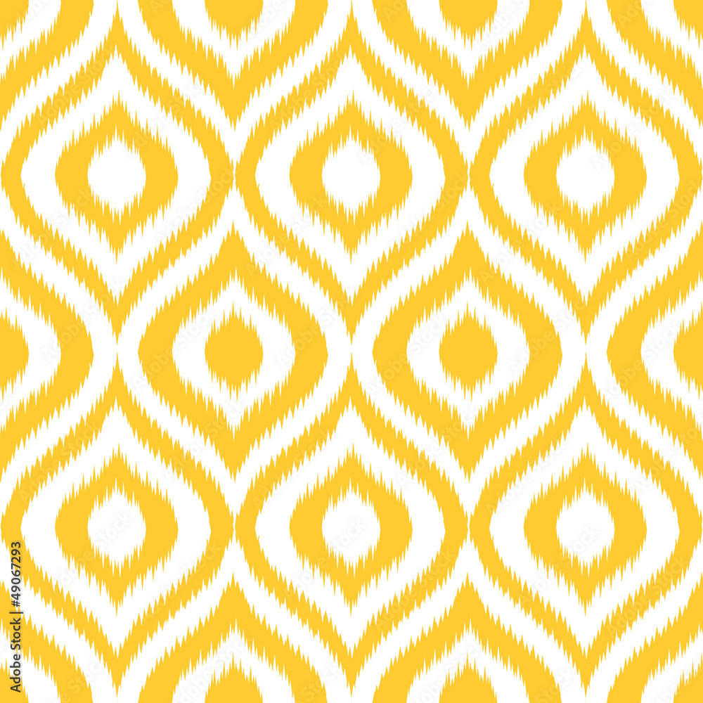 Seamless retro background in modern ikat pattern