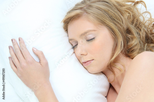 young woman sleeping