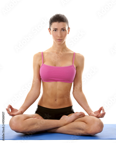 woman exercising yoga