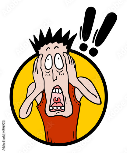 Alarm man expression