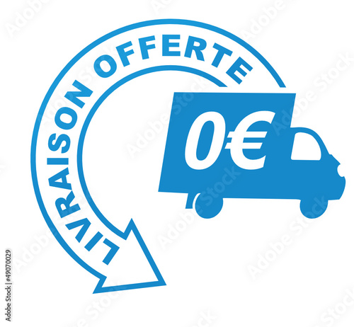 livraison offerte sur symbole validé bleu