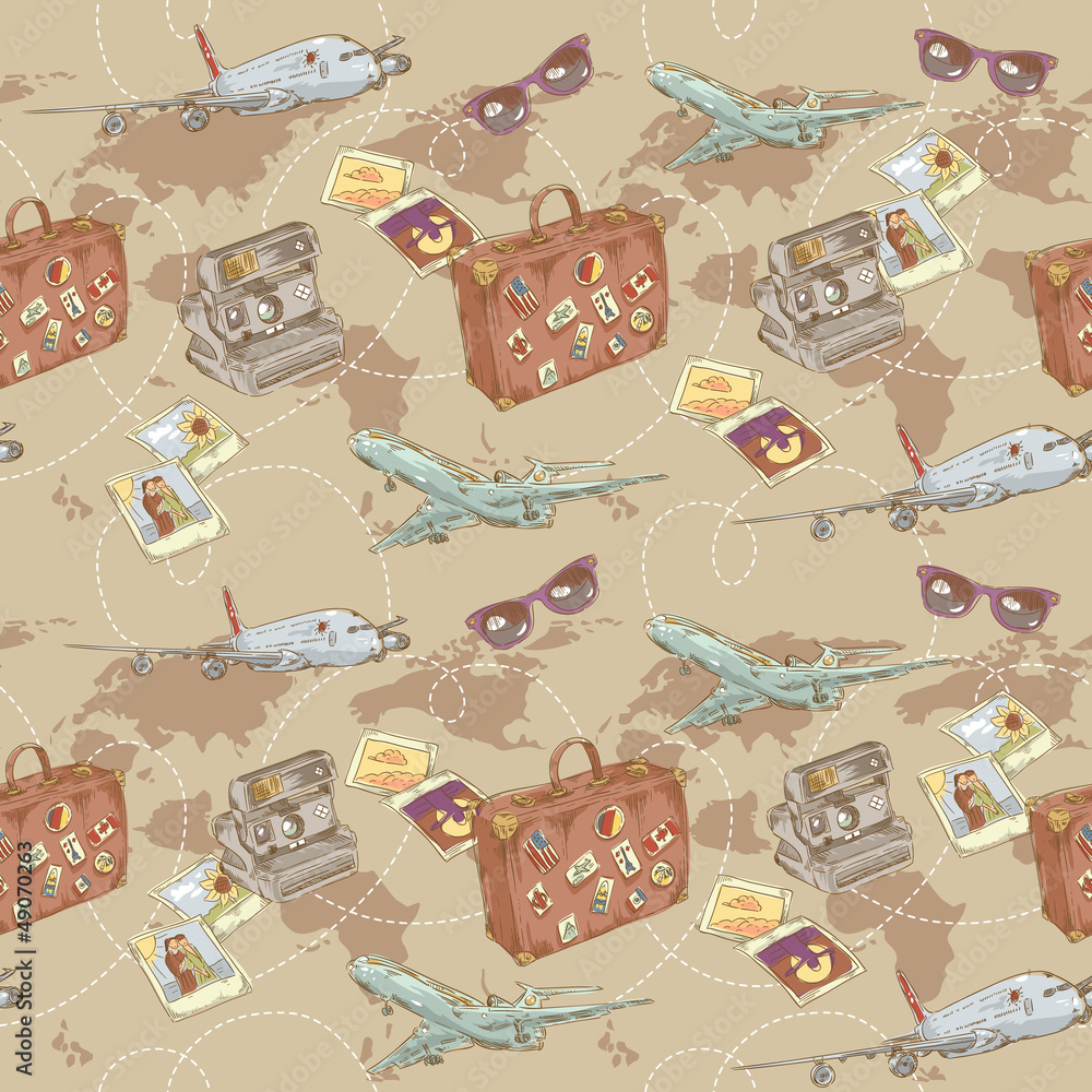 Travel seamless repeating pattern Travel seamless repeating pattern