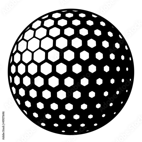vector golf ball symbol