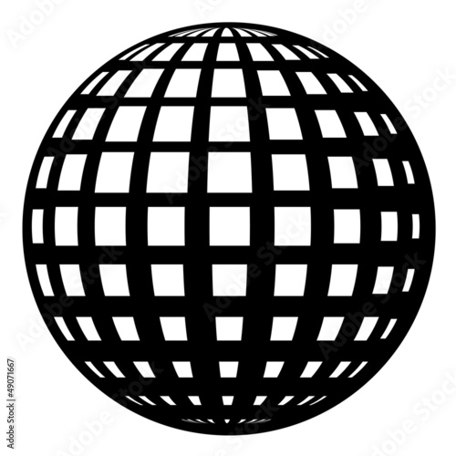 vector globe black symbol
