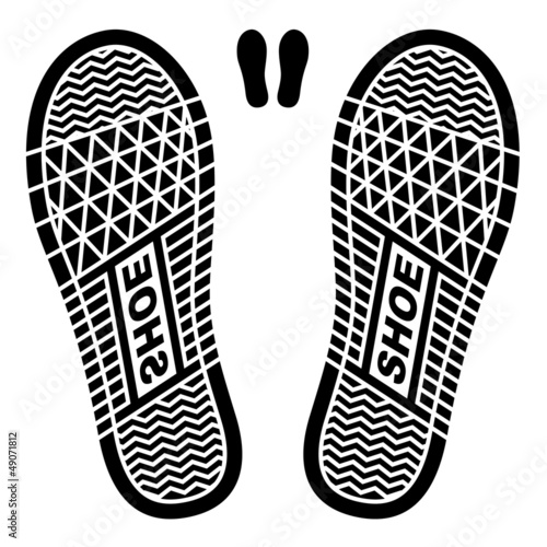 vector clean shoe imprints