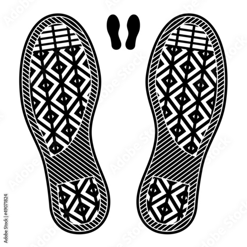 vector clean shoe imprints