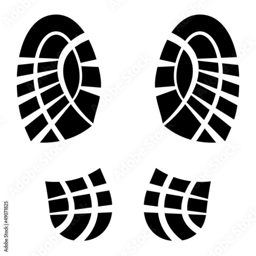 vector clean shoe imprints
