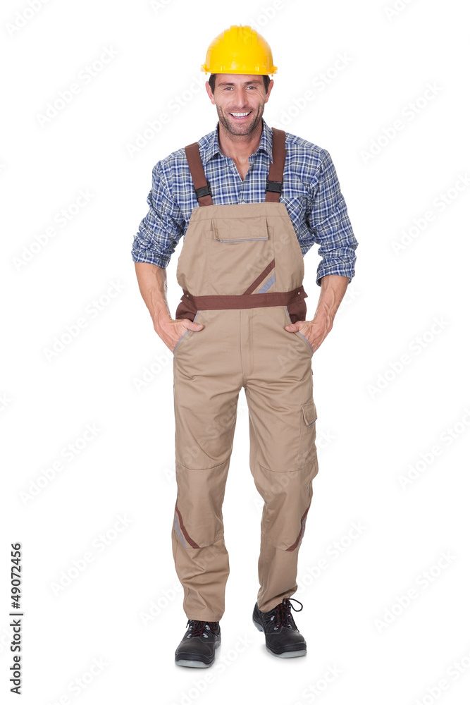Portrait of happy construction worker Portrait of happy construction worker
