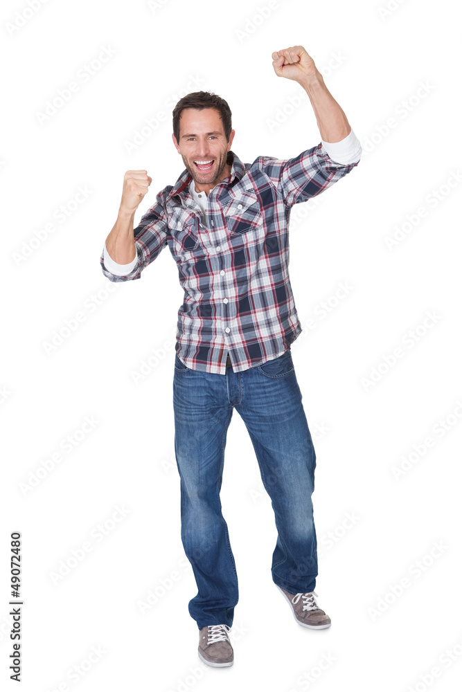 Portrait of excited middle age man Portrait of excited middle age man