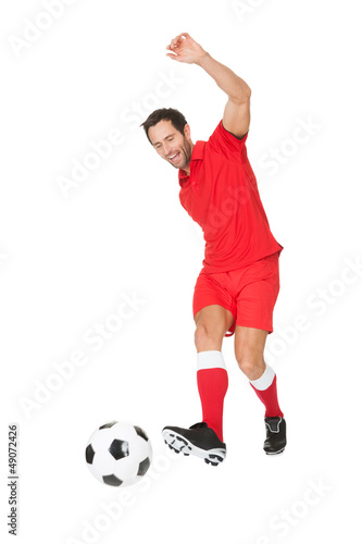 Fototapeta Naklejka Na Ścianę i Meble -  Portrait of soccer player