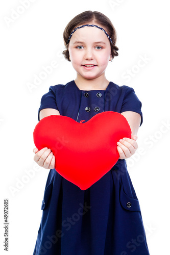 beautiful girl with a teddy heart © korvin1979