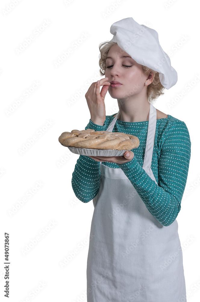 Woman Chef with Pie