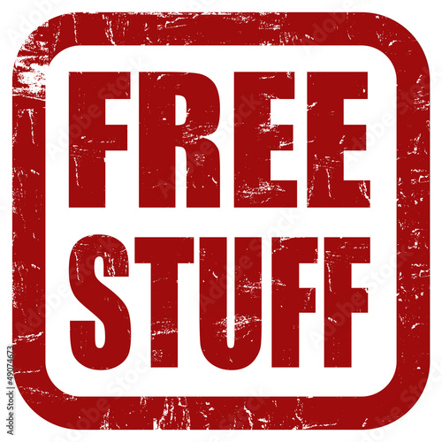 Tablou pe pânză Grunge Stempelrot FREE STUFF