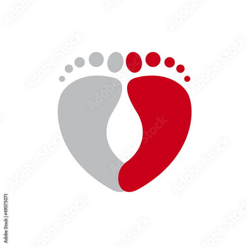 Vector logo feet, to walk