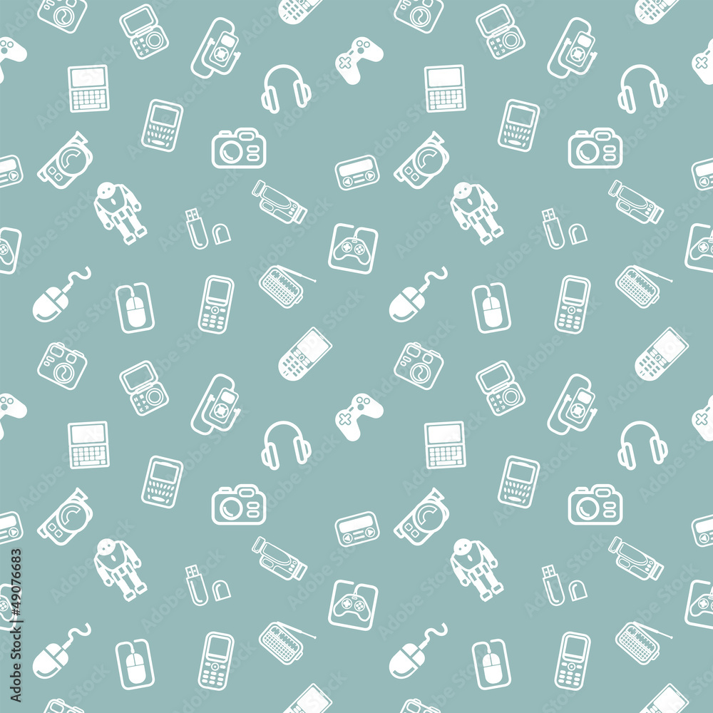 Seamless gadgets background texture Seamless gadgets background texture