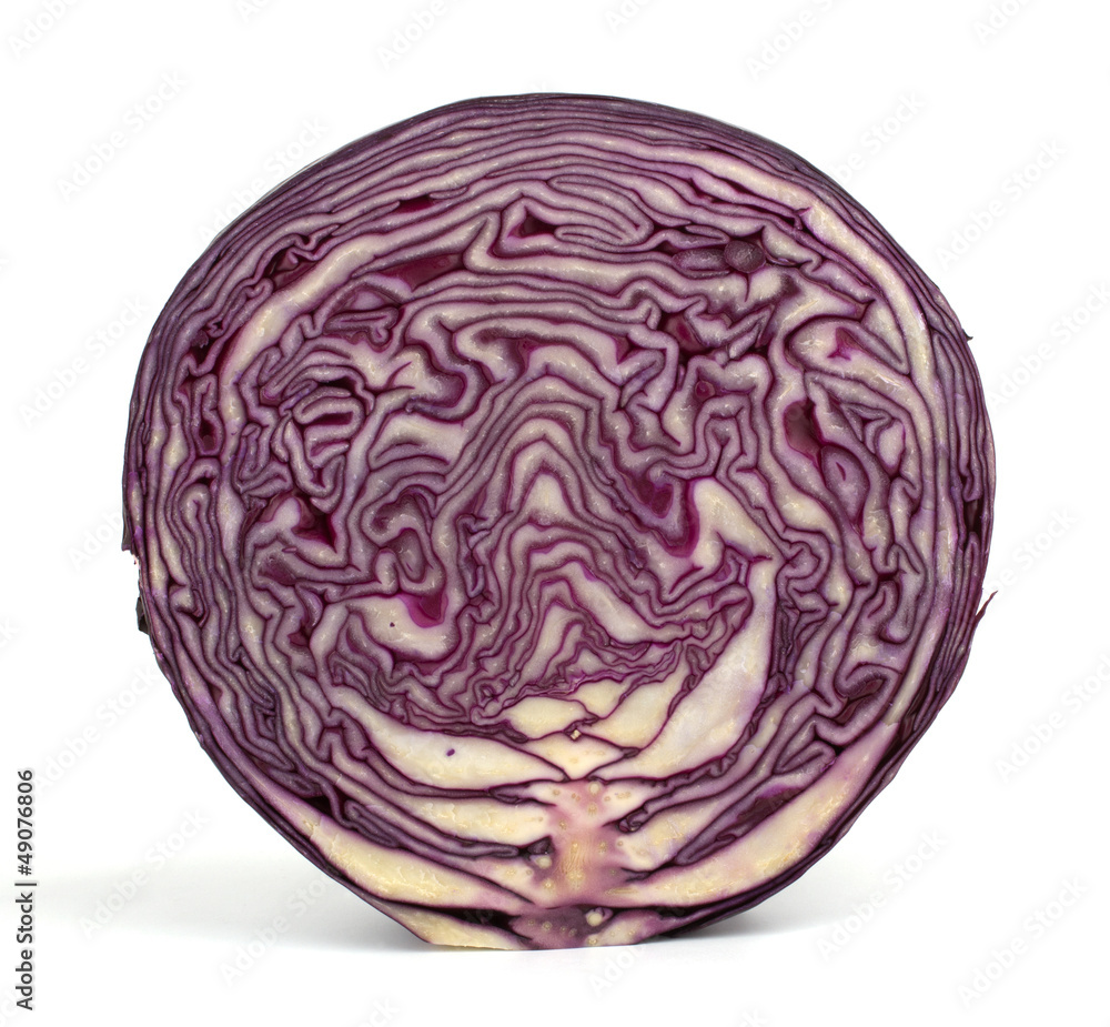 fresh red cabbage on a white background. fresh red cabbage on a white background.