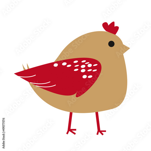 Illustration Poule Ferme