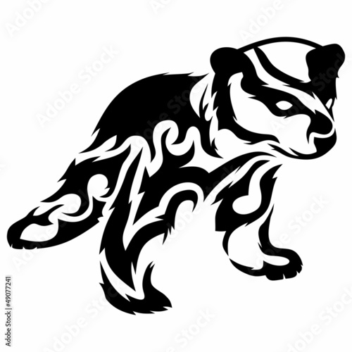 Tribal bear cub / vector tattoo