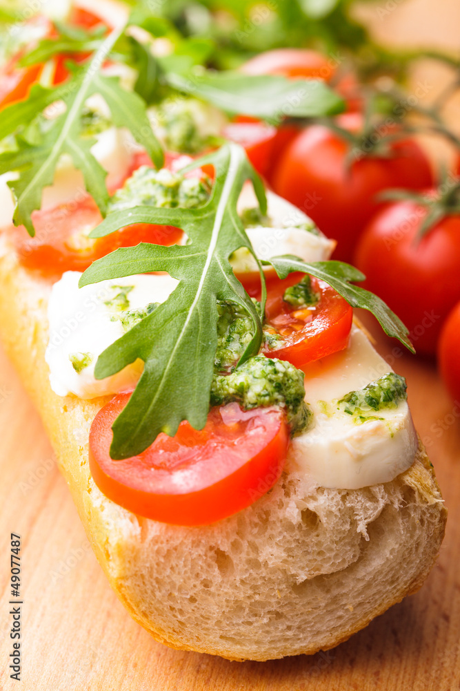 Sandwich with mozzarella Sandwich with mozzarella