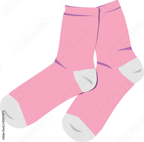 Cute pink socks vector illustration