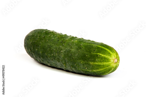 Five Fresh Cucumbers isolated on white