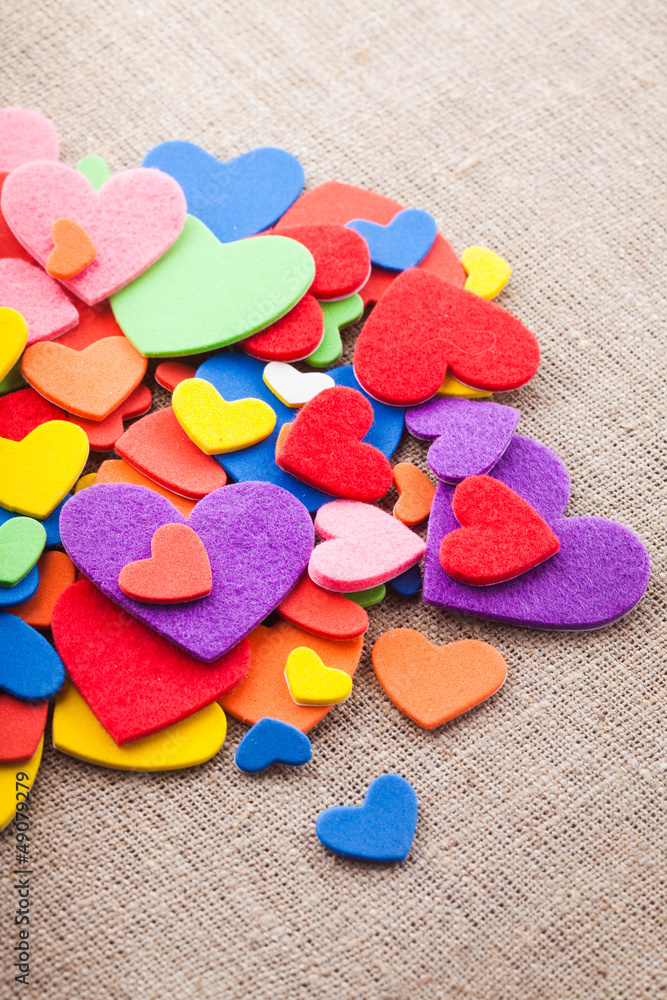 Obraz premium Colorful hearts