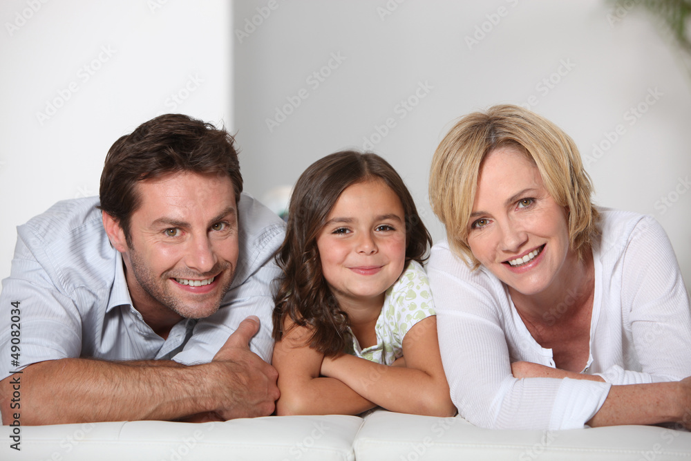 Fototapeta premium Parents with daughter