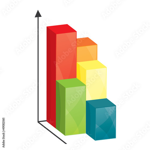 Business colorful graph, design web element