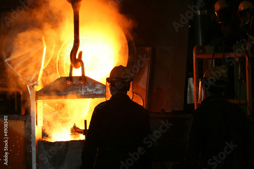 Smelting metal liquid iron foundry
