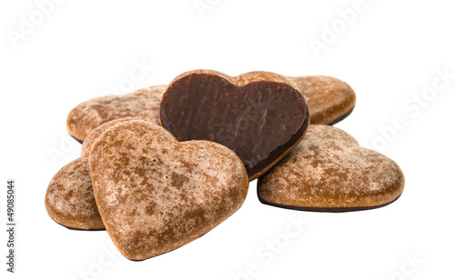 heart cookies isolated