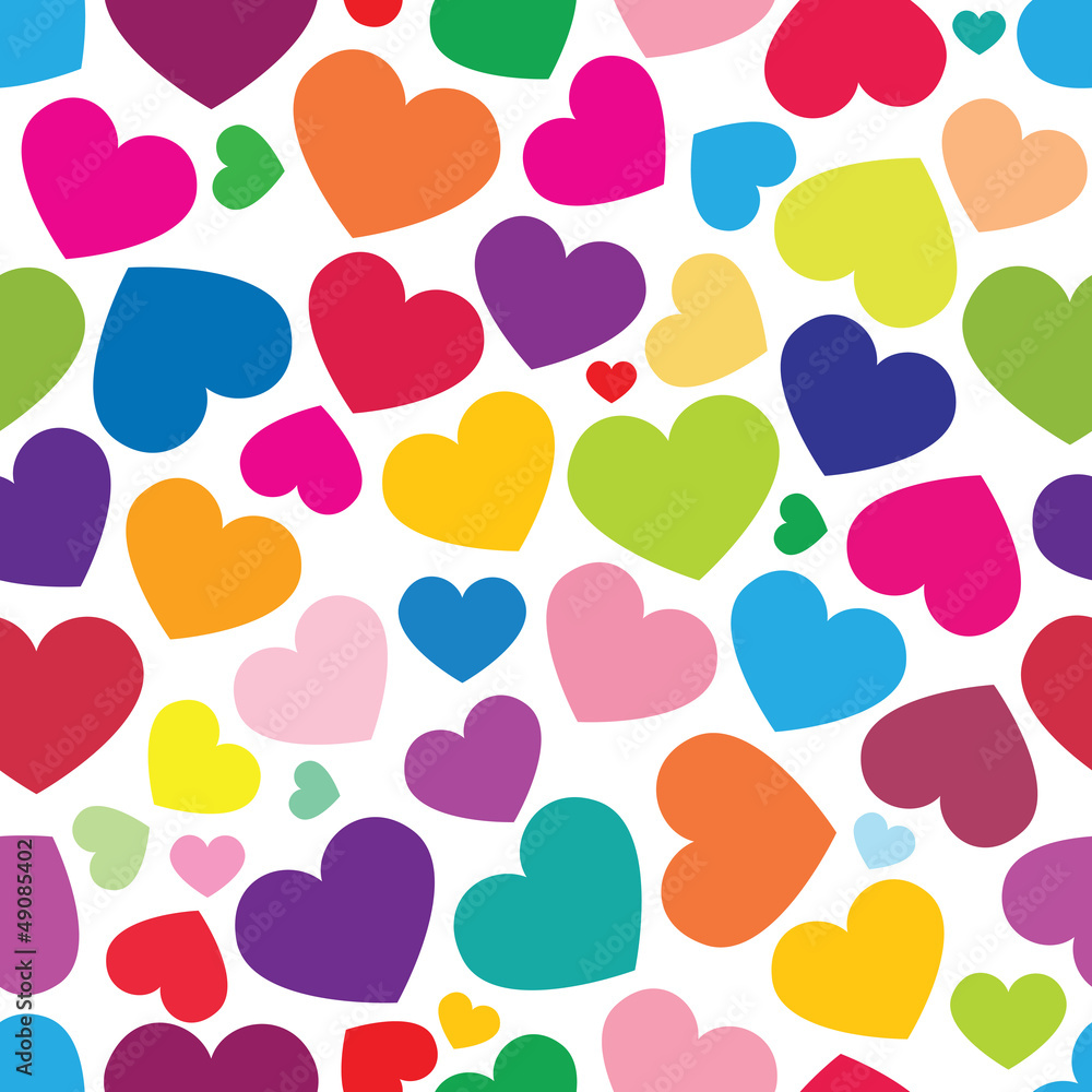 seamless pattern of color hearts seamless pattern of color hearts