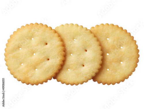 Crackers isolated on white background