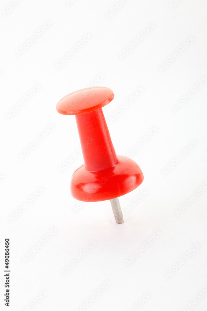 Red pin on white, clipping path included Red pin on white, clipping path included