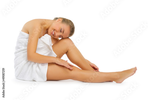 Young healthy girl isolated