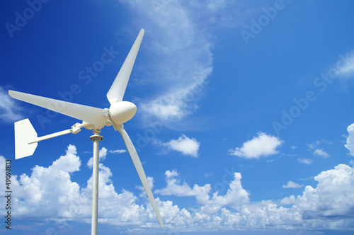 Wind Turbine and Blue Sky