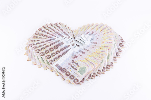 Banknotes of 1000 Thai Baht