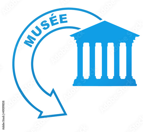 musée sur symbole bleu