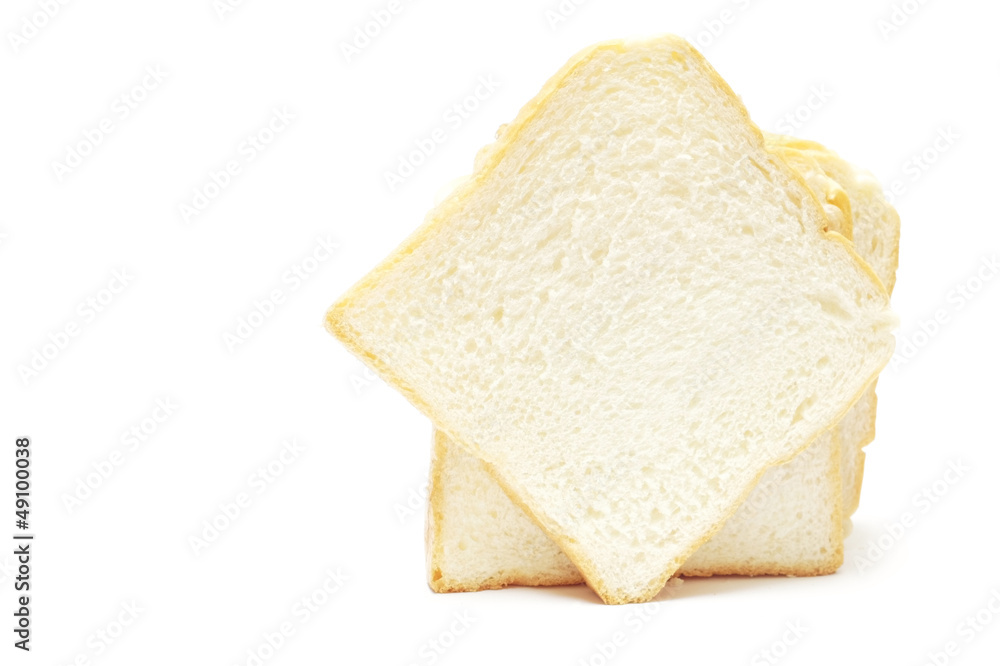 sliced bread on white background sliced bread on white background