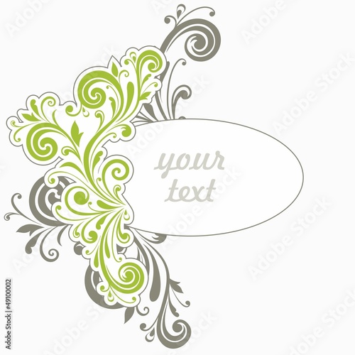 Vintage floral frame. Calligraphic Elements for design.