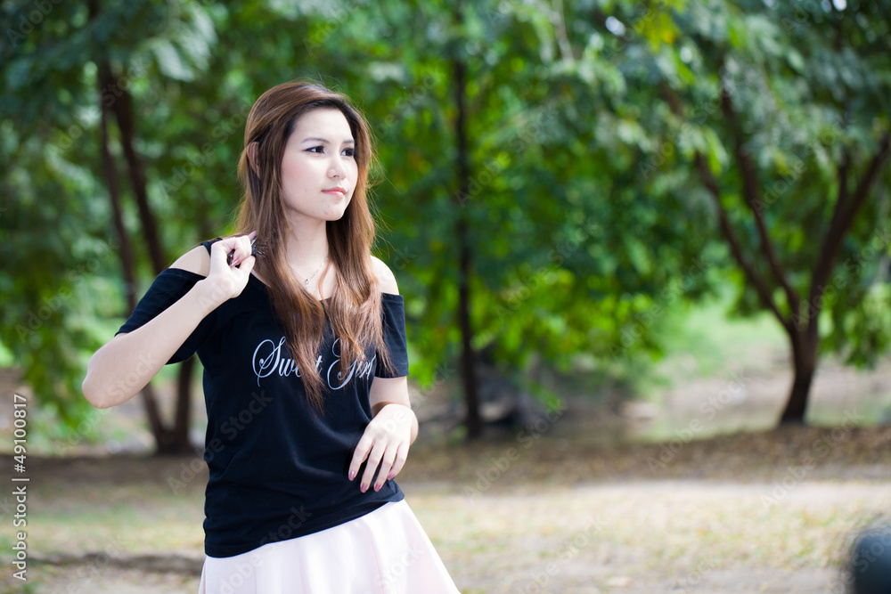 ortrait of young beautiful woman with set her hair ortrait of young beautiful woman with set her hair
