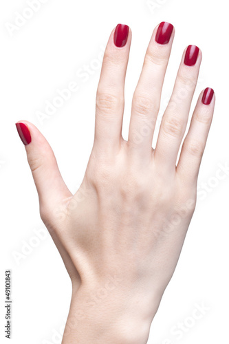 hands with red manicure