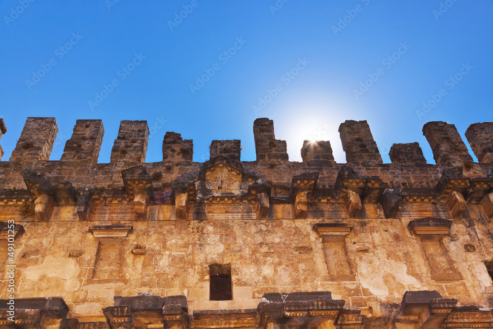 Fototapeta premium Old amphitheater Aspendos in Antalya, Turkey