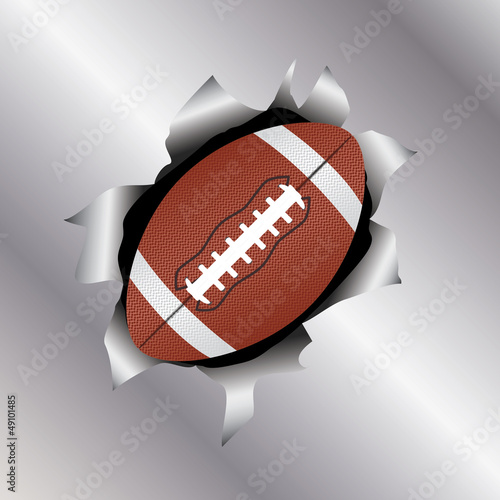 football thru metal sheet