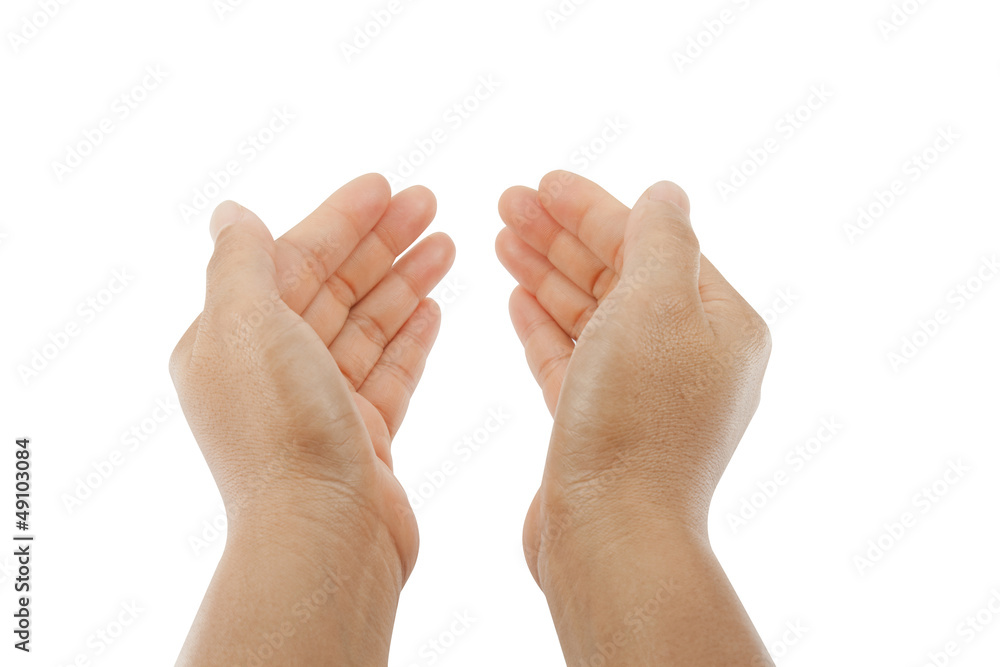 Hands joined together Hands joined together