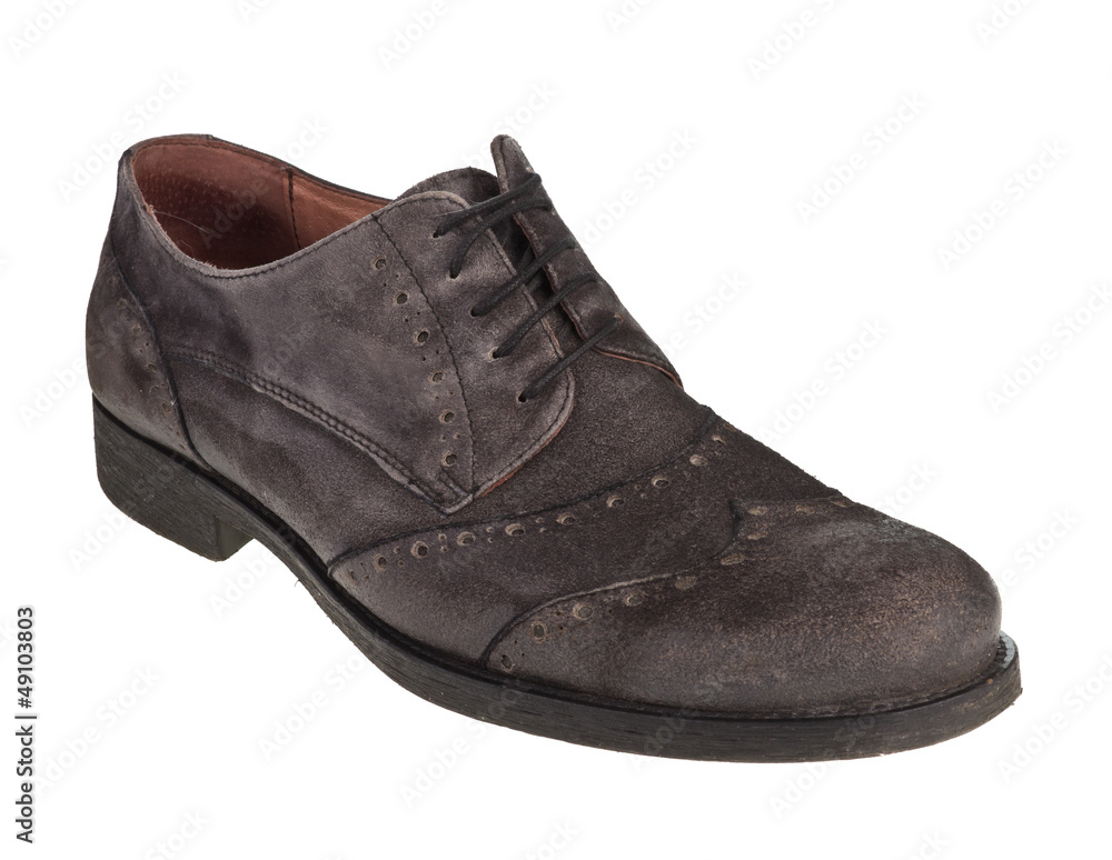 Brown man's shoes isolated on white background Brown man's shoes isolated on white background