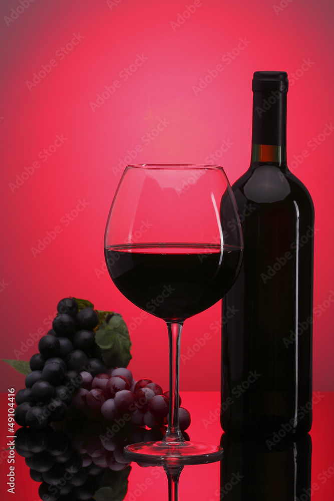 Glass of red wine